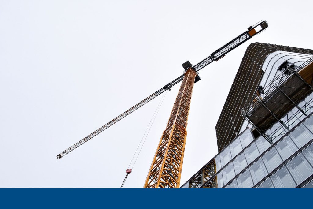 Construction on a high-rise building