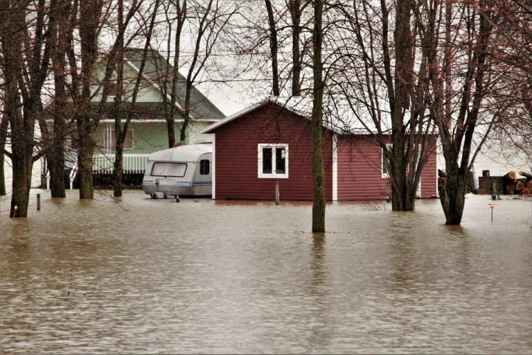 A flooded house