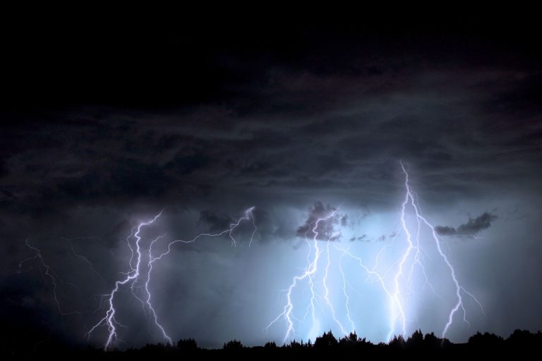 Storm clouds with lightning