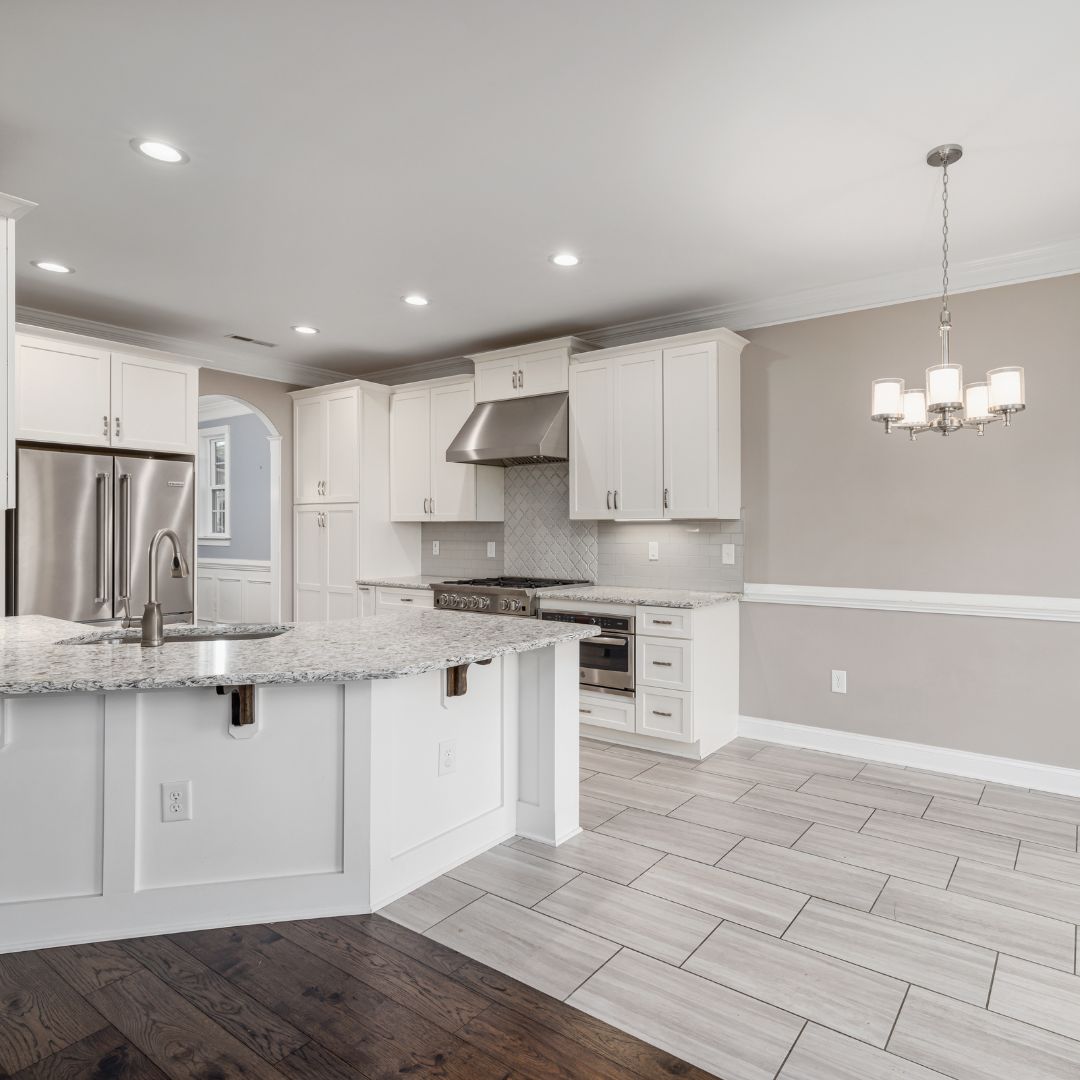 kitchen and dining space